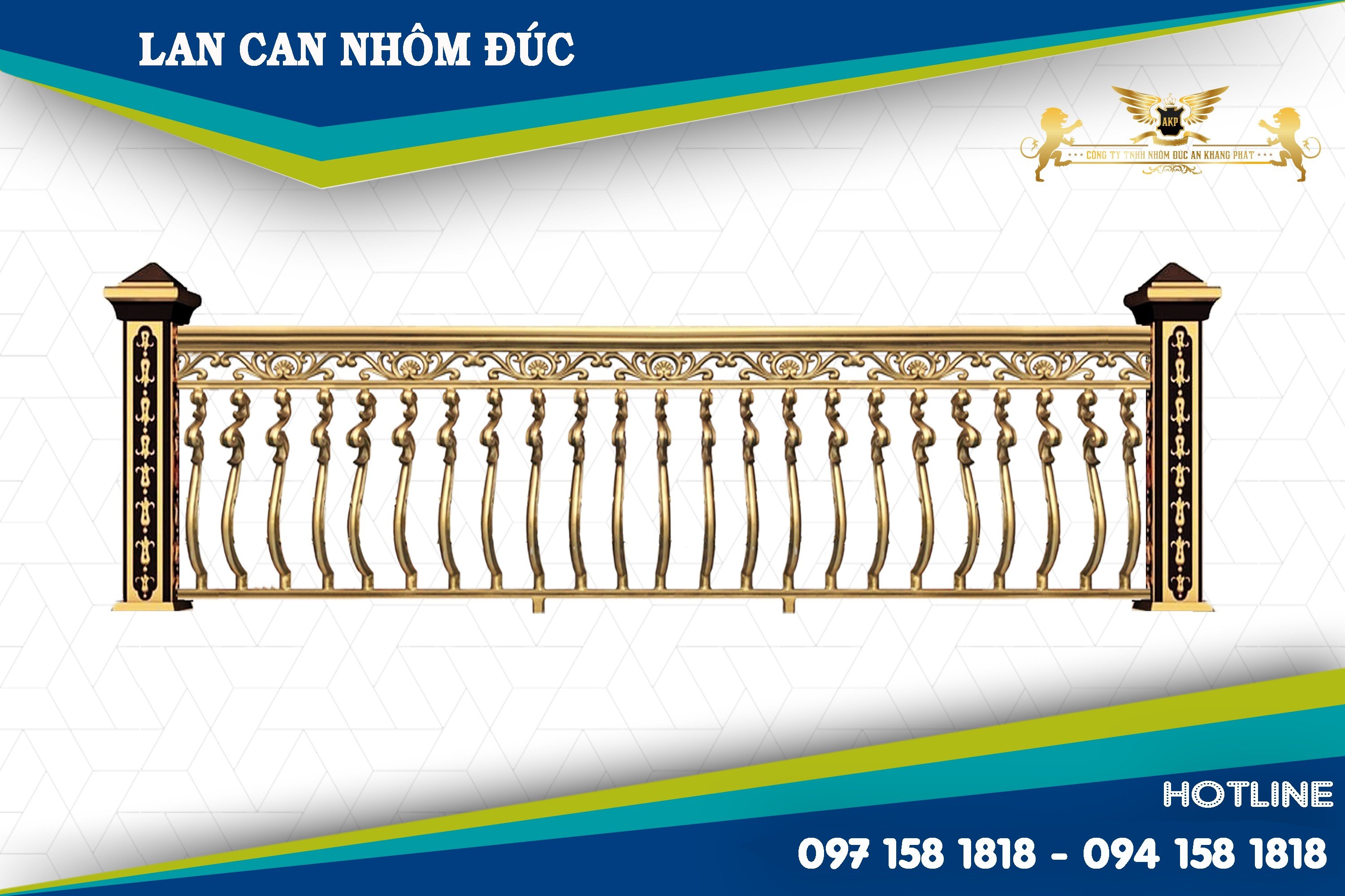Lan can nhôm đúc - LC014