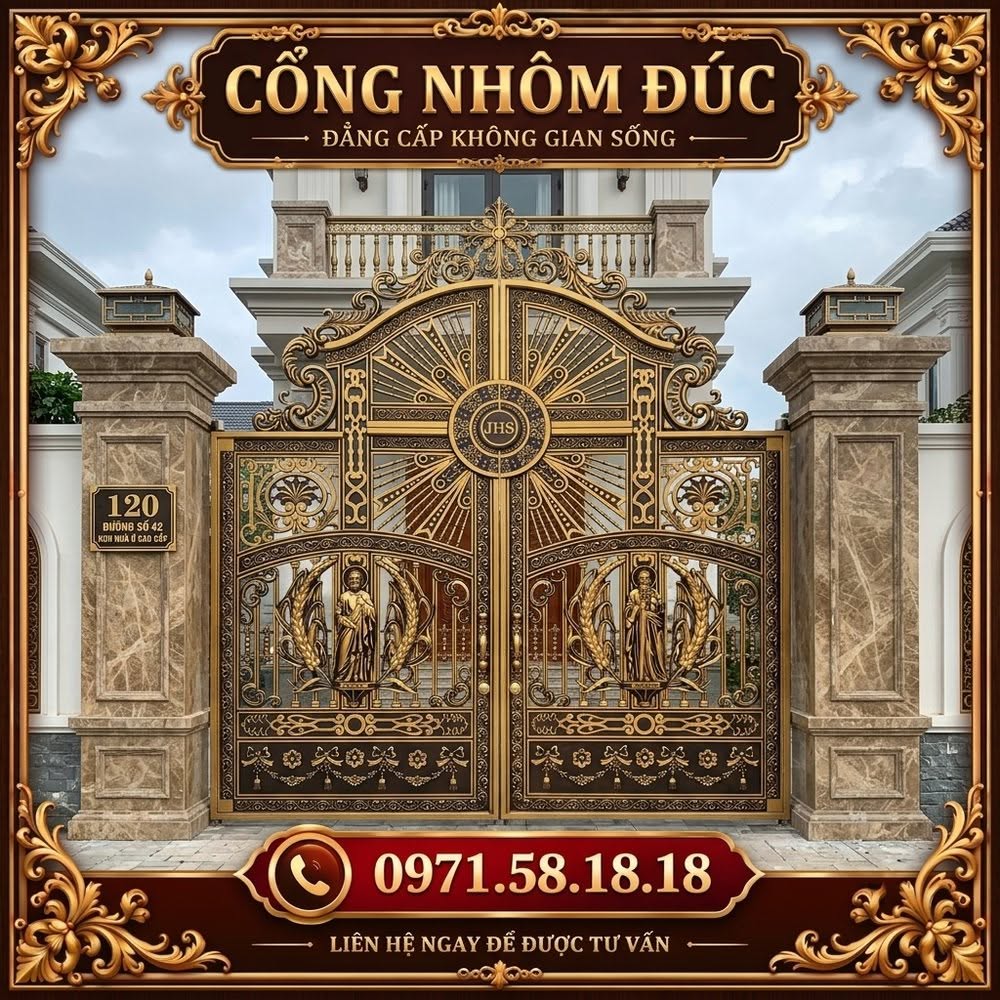 Cổng Nhôm Đúc - C014 - Ảnh 5