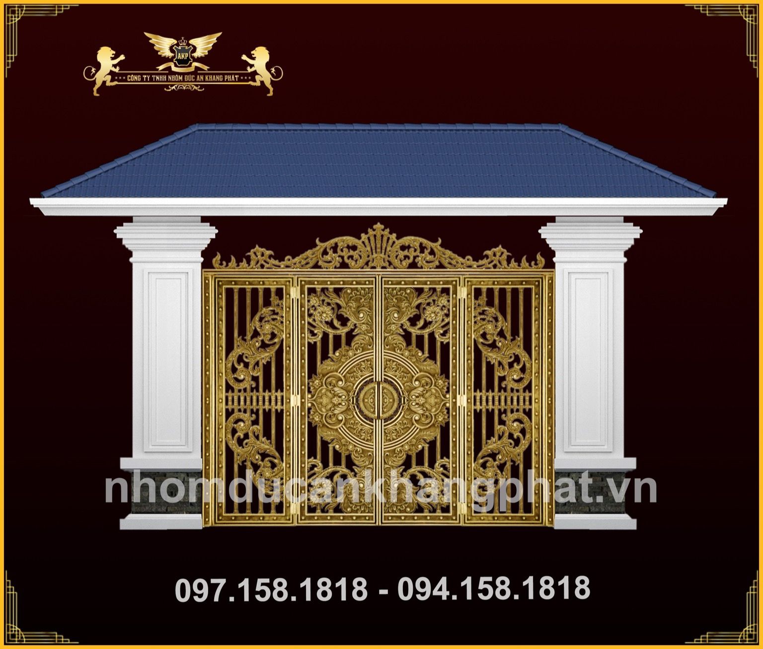 Cổng nhôm đúc - C080