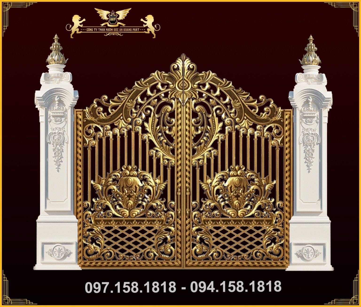 Cổng nhôm đúc - C090