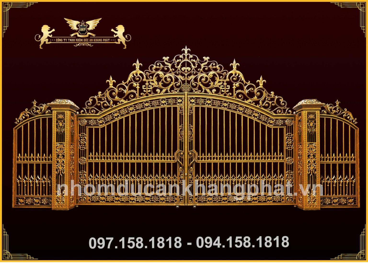 Cổng nhôm đúc - C086