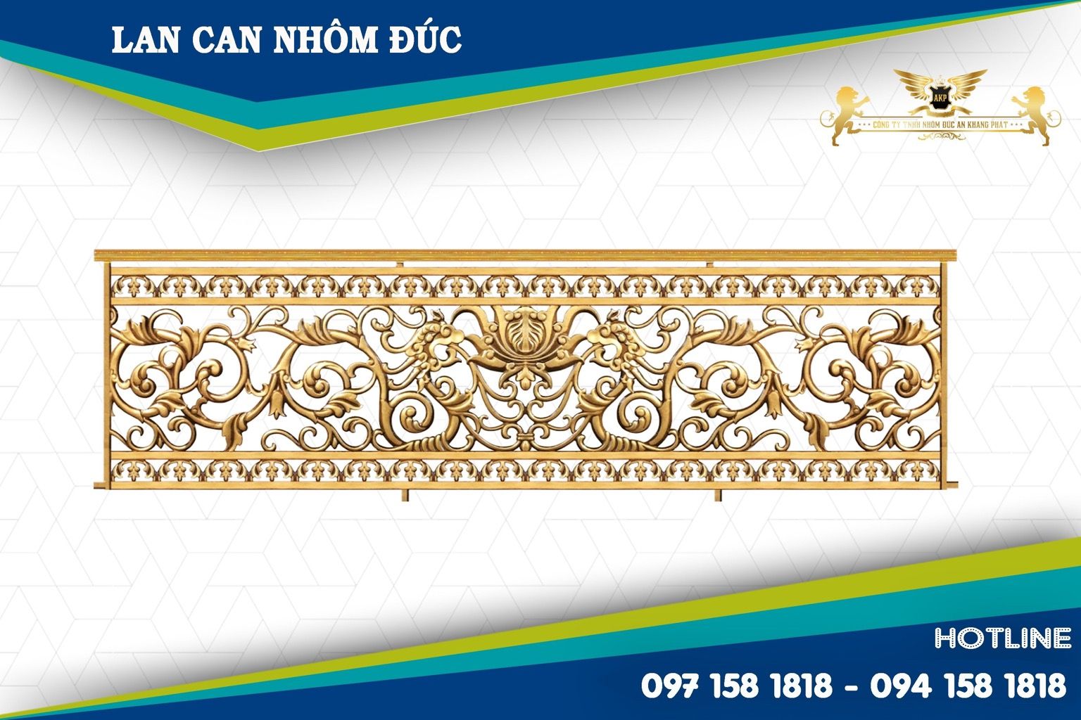 Lan can nhôm đúc - LC023