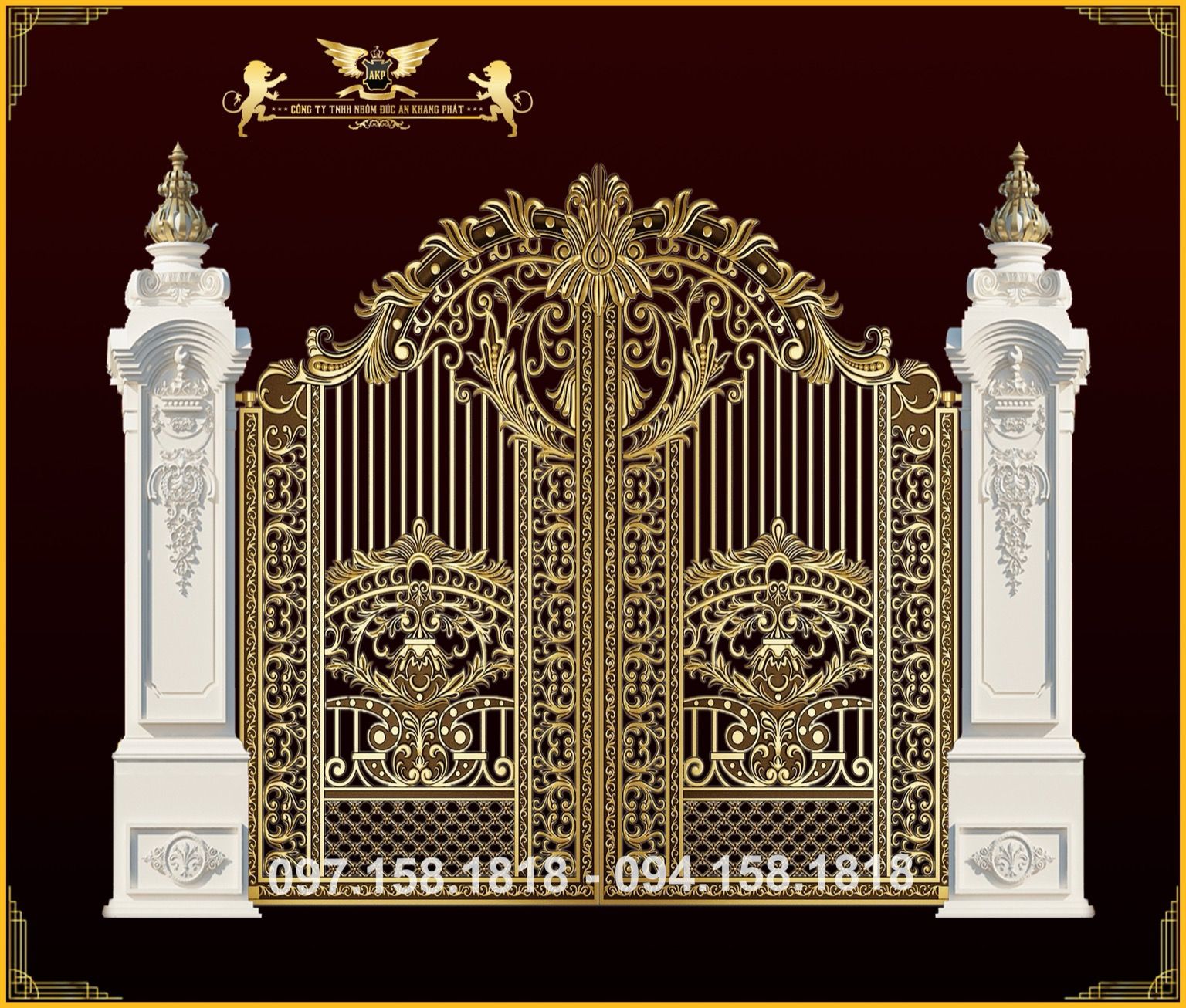Cổng nhôm đúc - C089