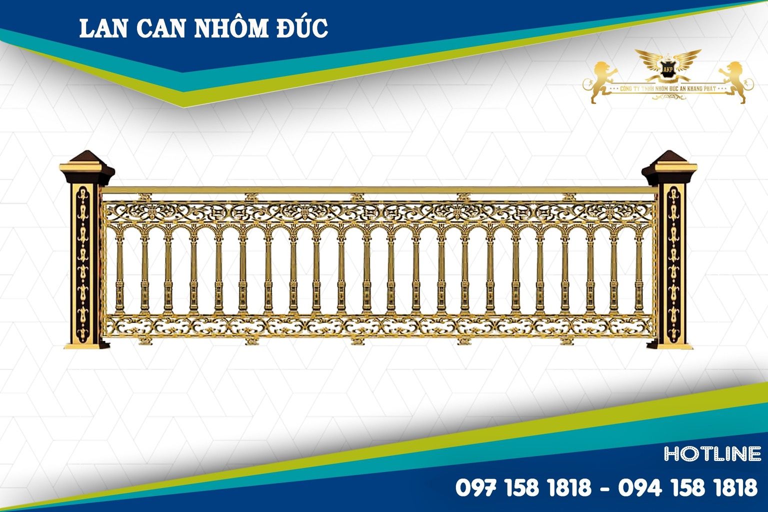 Lan can nhôm đúc - LC019
