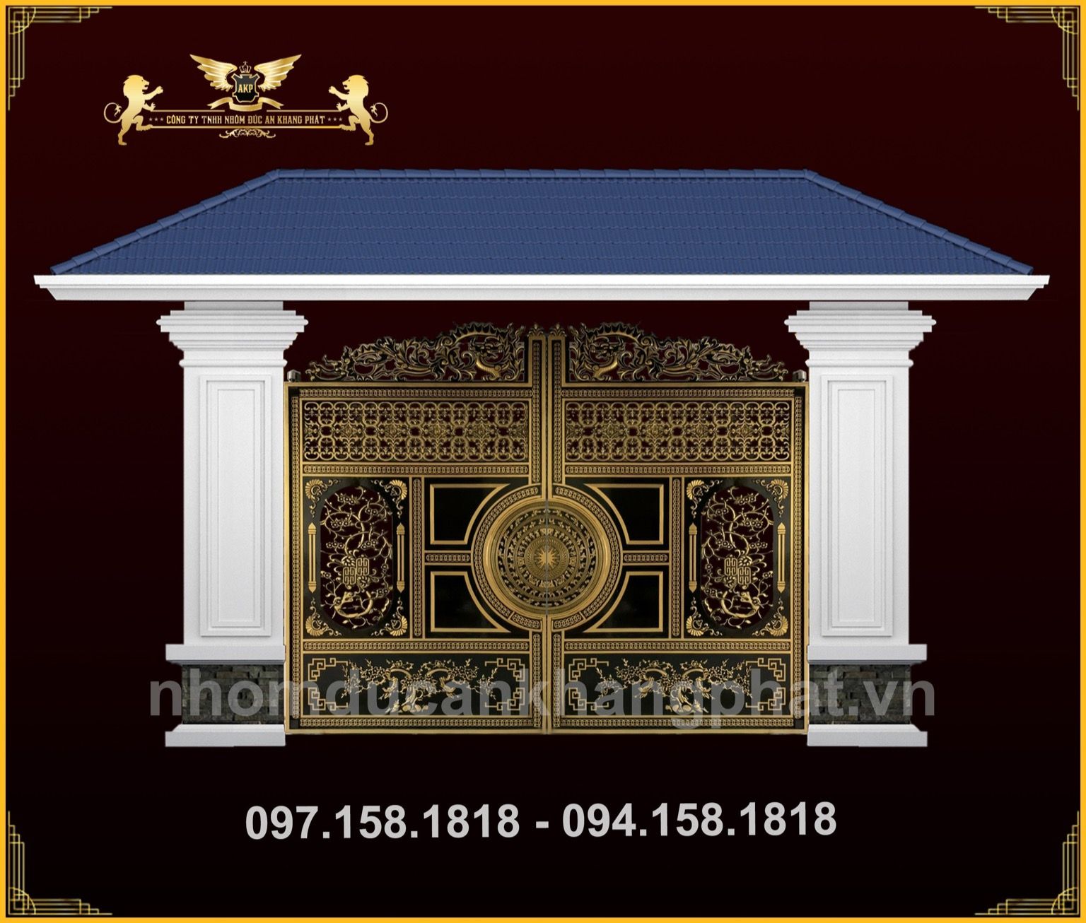 Cổng nhôm đúc - C082