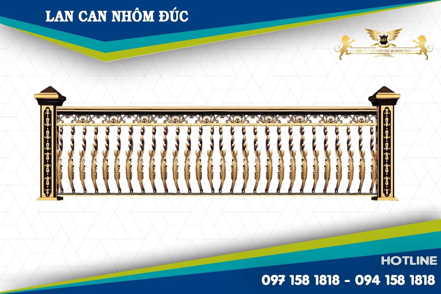 Lan can nhôm đúc - LC015