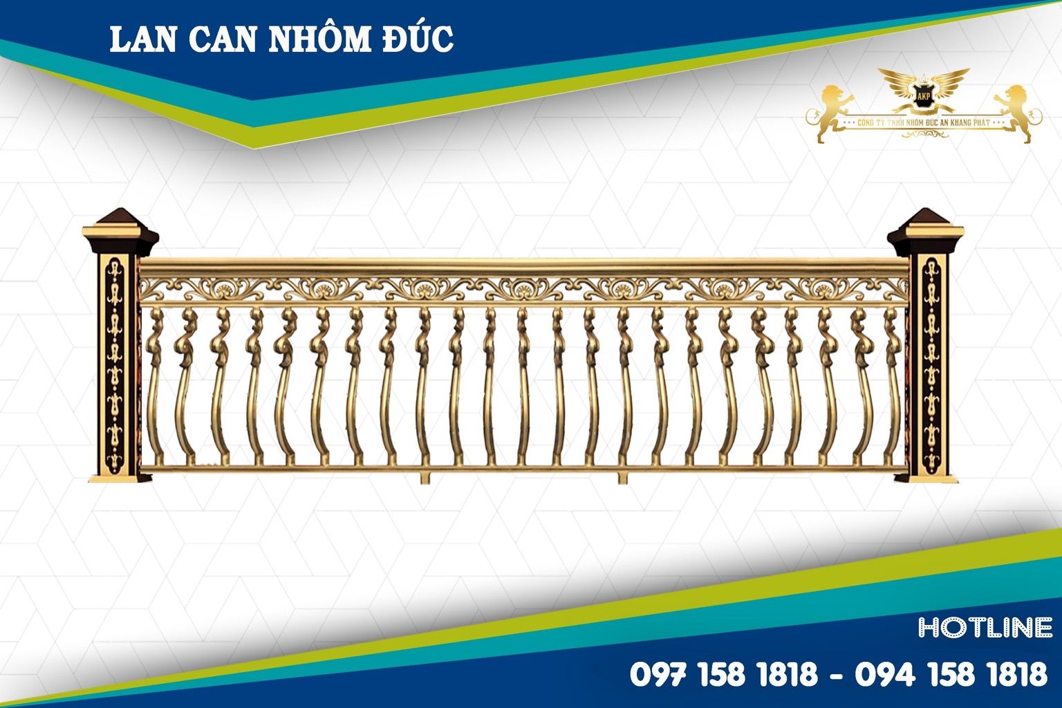 Lan can nhôm đúc - LC014