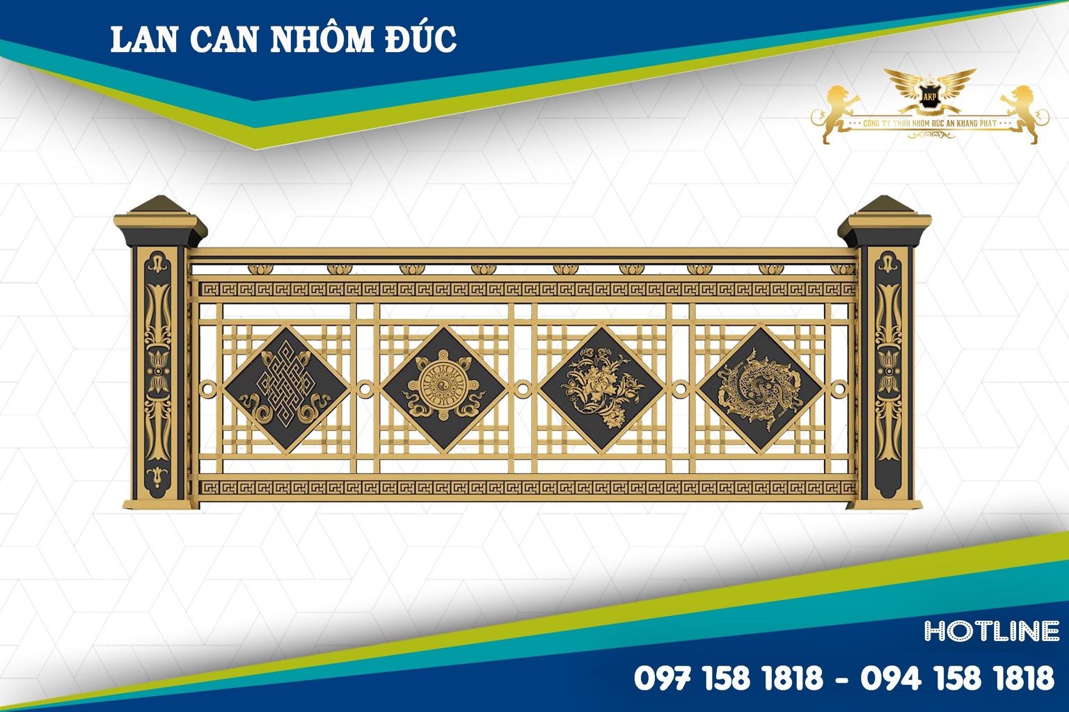 Lan can nhôm đúc - LC012