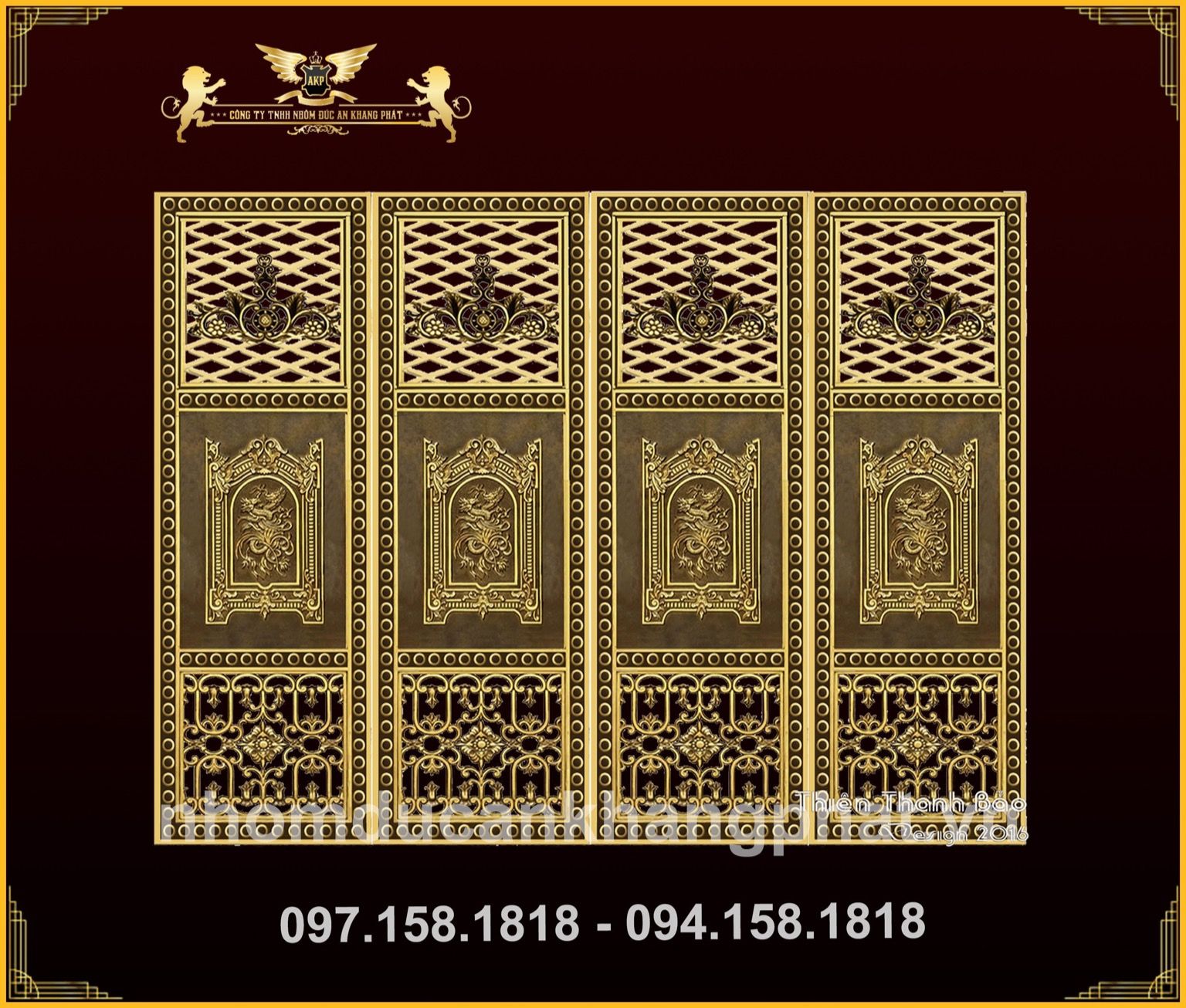 Cổng nhôm đúc - C088