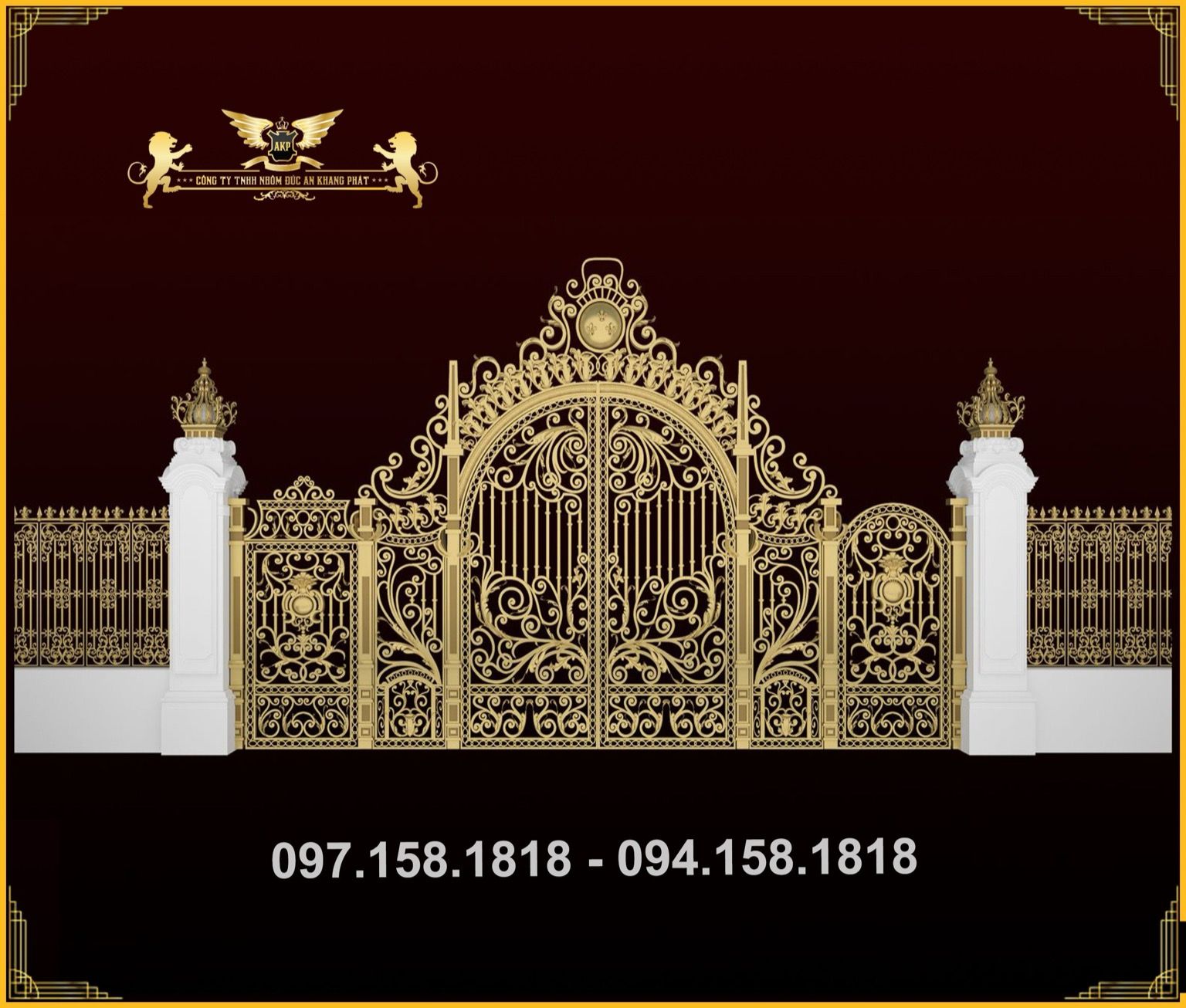 Cổng nhôm đúc - C083