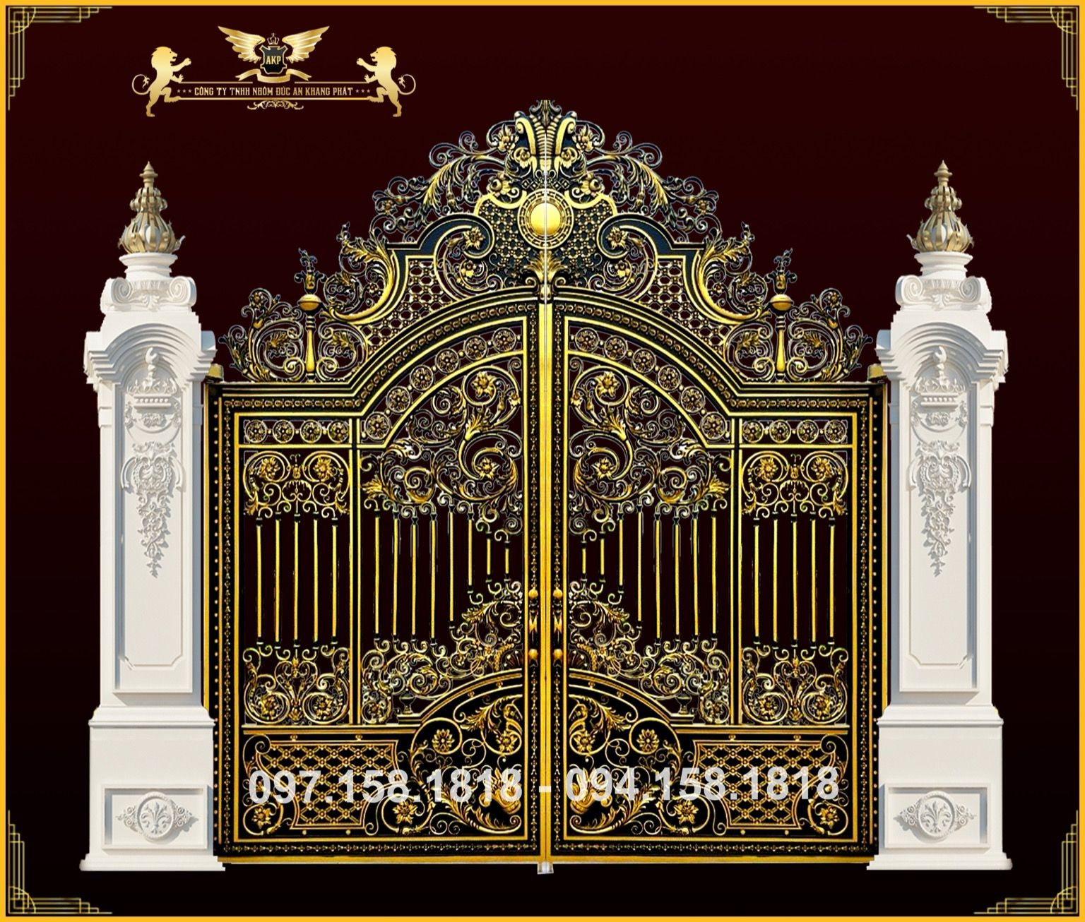 Cổng nhôm đúc - C098