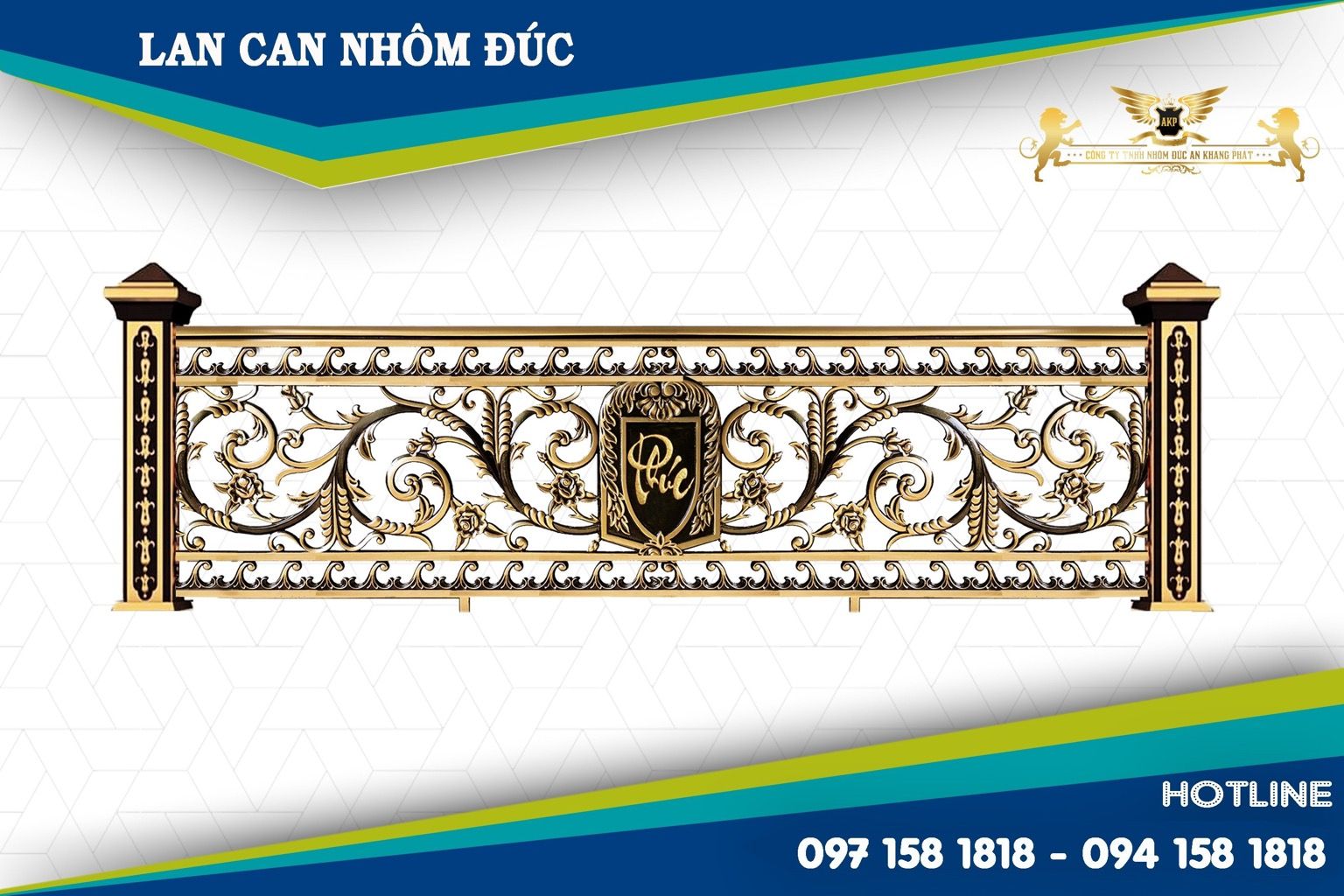 Lan can nhôm đúc - LC017
